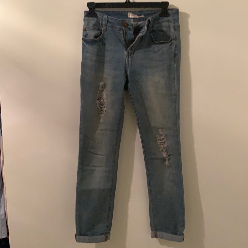 Stretchy skinny ankle denim